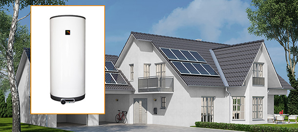 AUTARIO Warmwasserboiler in einem Einfamilienhaus